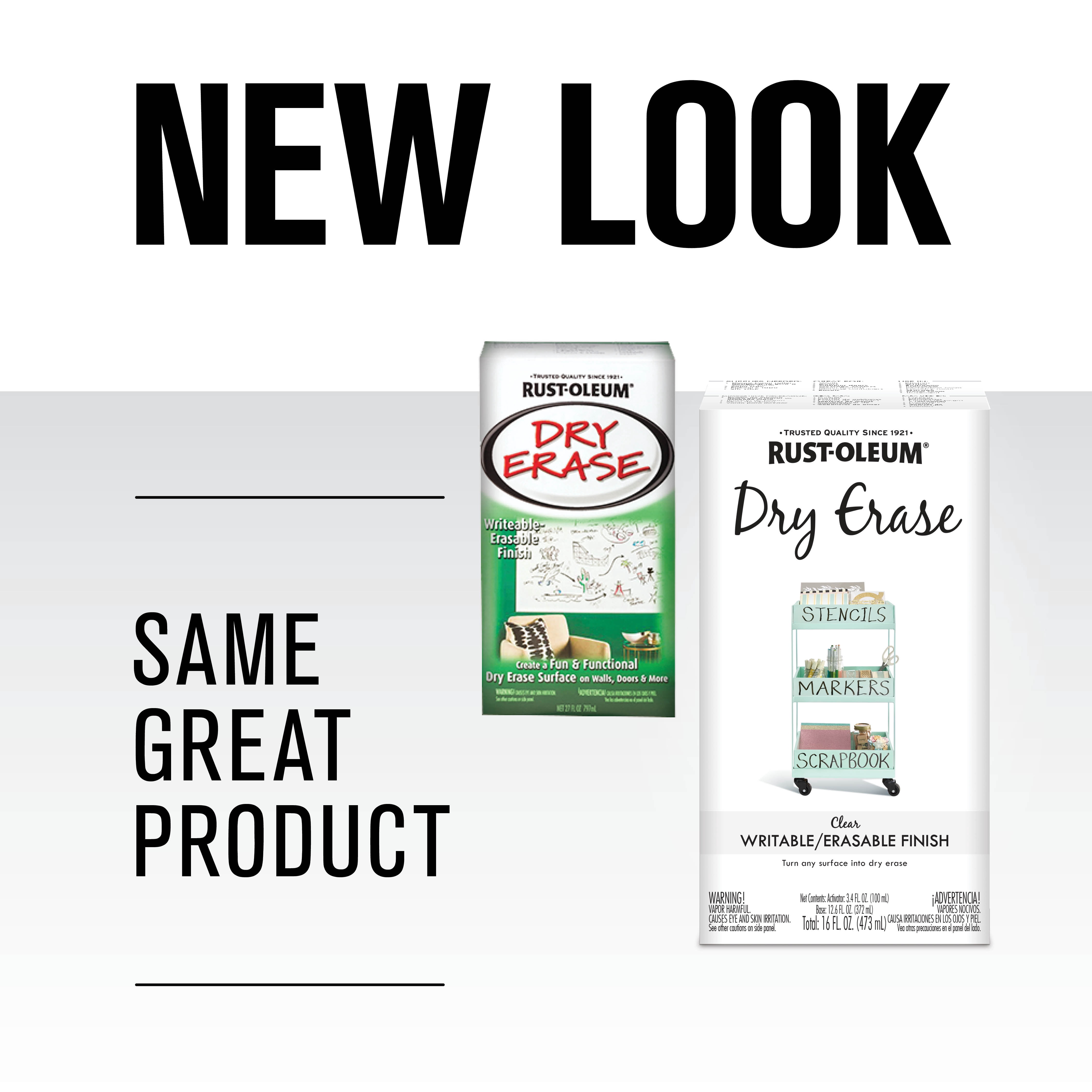 2 Pack, Clear, Rust-Oleum Gloss Specialty Dry Erase Paint- Kit