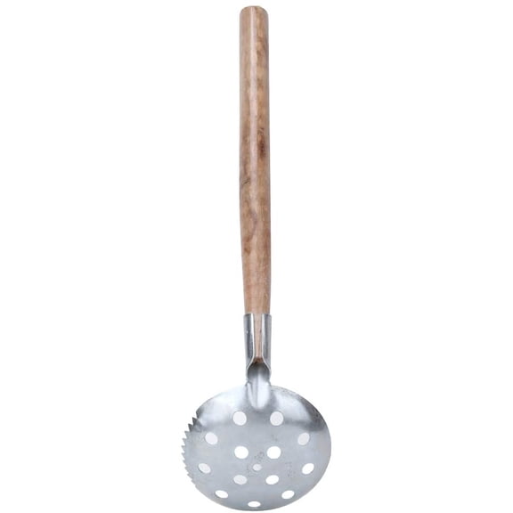 Ice Fishing Scoop, 2PCS Metal Fishing Scoop Skimmer 13.4in Ice Spoon Skimmer with Long Handle Winter Deep Scooper for Scooping out Removing Snow