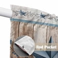 thumbnail image 4 of Texas Star Rustic Swag Valances for Windows, Kitchen Window Curtains Over Sink, Country Blue Berry Brown Wooden Plank Window Treatment Curtains for Living Room/Bedroom Curtains 2 Panel Sets 36"x45", 4 of 8