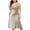 Khaki, variant on Oversized Sleeping Skirt For Women Sleeveless Nightgowns Back Hollowed-Out Nightshirt V-Neck Sleepshirts Solid Color Sleepwear Sling Short Pajama Dress