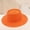 Orange, variant on AirLoni Sun Hat For Women Wide Brim Straw Lightweight Breathable Solid Color Headwear for Outing Dome French Style Flat Top Hat Beige,One Size