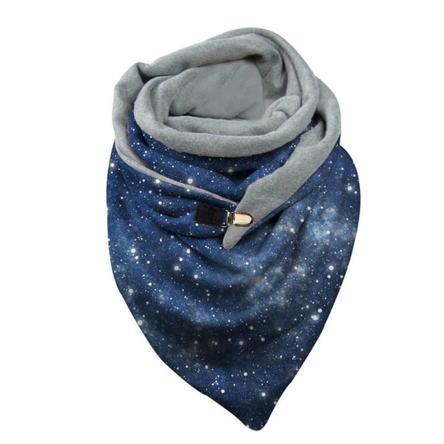 Châles Mode Chauds à Boutons Imprimés, Enveloppe Douce d'Hiver, Foulards Décontractés pour Femmes, Foulard