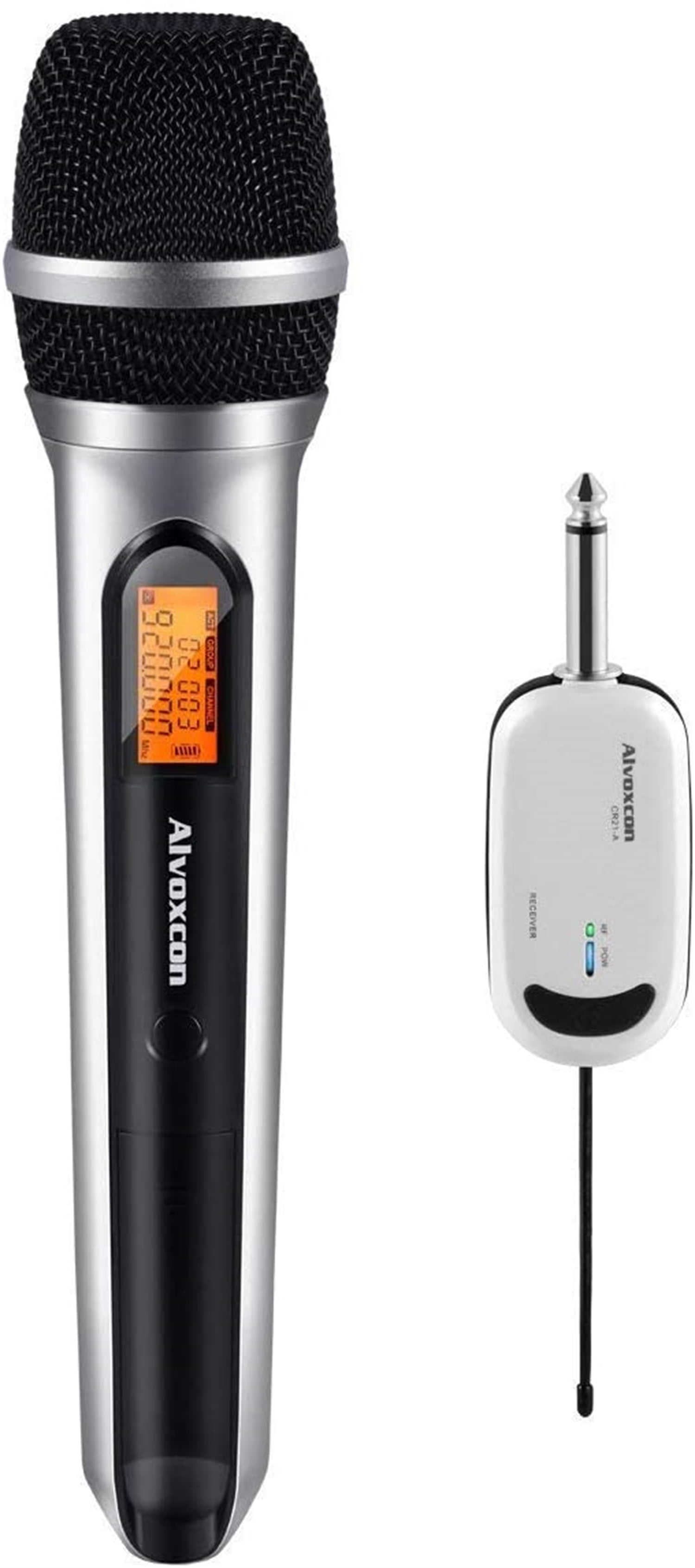 Wireless Microphone System, Alvoxcon UHF Dynamic Handheld mic for PA