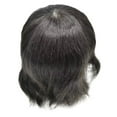 thumbnail image 6 of Lyricalhair Toupee for Men Durable Full PU Mens Toupee Human Hair Replacement System Black Brown Blonde Gray Hairpiece #1B Off Black, 6 of 7