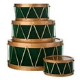 thumbnail image 1 of Velvet Green & Gold Drums Decoration, Set of 4, 1 of 1