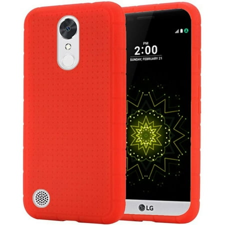 Harmony Rod - For LG K20 Plus Harmony Grace Rugged Silicone - Red