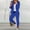 Blue, variant on BLOCLOALO 2 Piece Lounge Set Long Sleeve Shirts Women's Two Lapels Suit Set Business Jacket Pant Suit Slim Fit Trouser Jacket Suit Womens Business Suits Drawstring Pants Comfortable Lounge Sets A L
