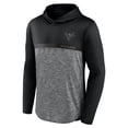 thumbnail image 2 of Men's Fanatics Black/Heather Charcoal Pittsburgh Penguins Iconic Defender Pullover Hoodie, 2 of 3
