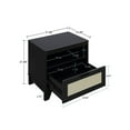 thumbnail image 3 of Manhattan Comfort Sheridan Nightstand from Engineered Wood in Black - Set of 2, 3 of 12