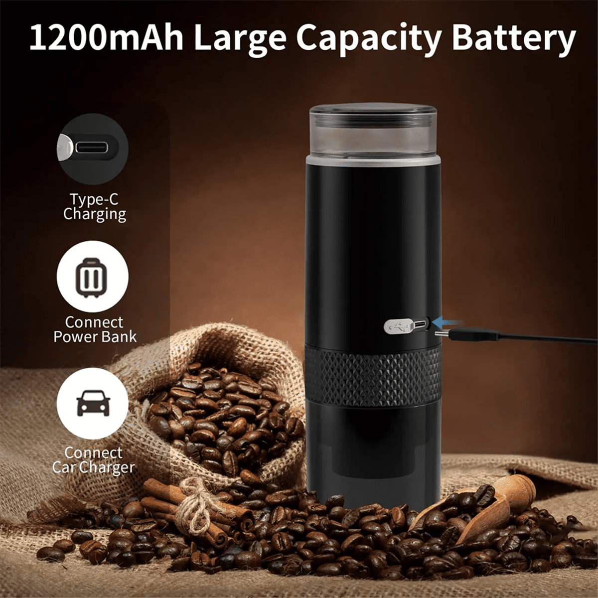 Coffee Maker Electric Capsule Ground Coffee Brewer Portable Coffee Machine Fit Coffee Powder and Coffee Capsule