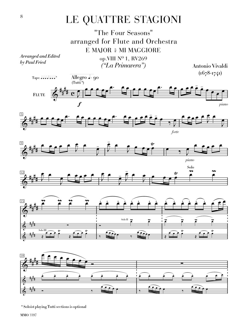 Vivaldi The Four Seasons For Flute Music Minus One Flute Other Walmart Com Vivaldi The Four Seasons For Flute Music Minus One Flute Other Walmart Com