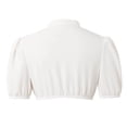 thumbnail image 3 of Gkeoshab Sports Bra Gkeoshab Women's Camisole Tops Womens White Dirndl Blouse V Neck Elegant Short Sleeve Dirndl Blouses For Costume Blouses Womens Tops, 3 of 3