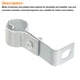 thumbnail image 3 of Abrazadera de tubo en forma de L Uxcell, soporte de tubo en ángulo recto de 70 mm para tubo de 3/4", 3 of 4