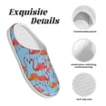 thumbnail image 5 of Lsque Flamingo Pattern Womens Comfort Cotton on Scuff With Memory Foam and Anti-skid Sole Slipper-40/41, 5 of 7