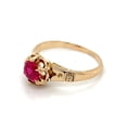 thumbnail image 3 of Natural Ruby Gemstone Ring, Round Cut Ring, 925 Yellow Gold Plated Sterling Silver Ring Wedding Gift For Him, 3 of 5
