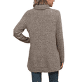 thumbnail image 4 of Solid Fall Sweaters For Women Turtleneck Ribbed Knit Tunic Pullover Long Sleeve Side Split High Low Hem Relaxed Fit Tops, 4 of 5