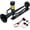 Black+Black tube+Bracket, variant on Black 12V 150DB Single Trumpet Air Horn, 18 Inch Chrome Zinc Horn with Compressor for Cars, Trucks, Lorries, Trains and Boats