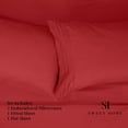thumbnail image 5 of Sweet Home Collection 1500 Series Bed Sheets - Extra Soft Microfiber Deep Pocket Sheet Set - Red, California King, 5 of 6