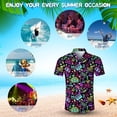 thumbnail image 6 of Fanient mens Hawaiian shirt summer 3D print casual short sleeve button down graphic Aloha dress shirts, 6 of 12