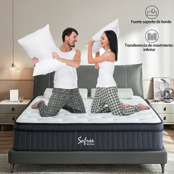 Colchón individual, colchón híbrido de espuma viscoelástica de 10