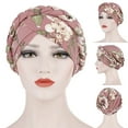 thumbnail image 3 of Walbest Floral Print Cancer Chemo Beanie Bandana Headwrap Cap, Protective Bonnet Head Scarf Hijab Braid Turban Hat for Women, 3 of 7