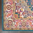 thumbnail image 4 of Nourison Passion Persian Teal Multicolor 3'9" x 5'9" Area Rug, (4x6), 4 of 8