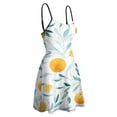 thumbnail image 4 of Watercolor Oranges Leafy Pattern Background Slip Dress Dress Summer Elegant Women's Dress Women's Clothing, 4 of 6