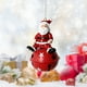 thumbnail image 5 of Adorno de Papá Noel Decoración metálica pintada a mano para árbol de Navidad | Campana Colgante de Navidad Festiva | Campanilla de jingle rojo-blanco | Acento de decoración del hogar | 1 pieza, 5 of 5