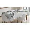 thumbnail image 1 of Letter X Tablecloth, Crossed Lines Design with Football Alphabet Hexagon Motifs on Soccer Balls, Rectangular Table Cover for Dining Room Kitchen, 52 X 70 Inches, Black and White, by Ambesonne, 1 of 3