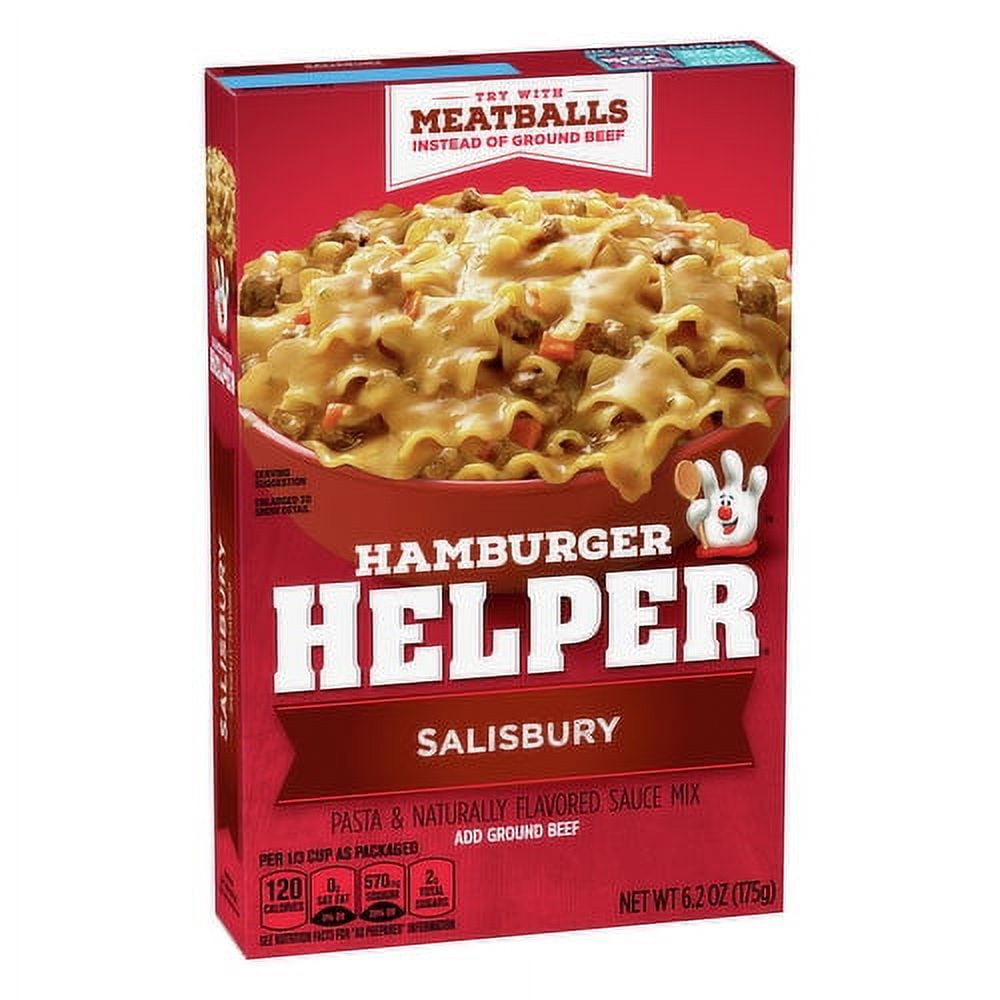 (2 pack) Hamburger Helper Pasta & Sauce Mix, Salisbury, 6.2 oz Box, Quantity of 2