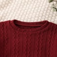 thumbnail image 4 of Barboteuse pour Bébé Manches Longues Justaucorps Tricoté Automne Hiver Hauts Chauds, 4 of 6