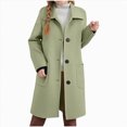 thumbnail image 4 of WXFAZCVU Girls' Winter Jackets with Button Trench Coat Kids Fall Fashion Clothing Going Out Size 10-11 Years, 4 of 4