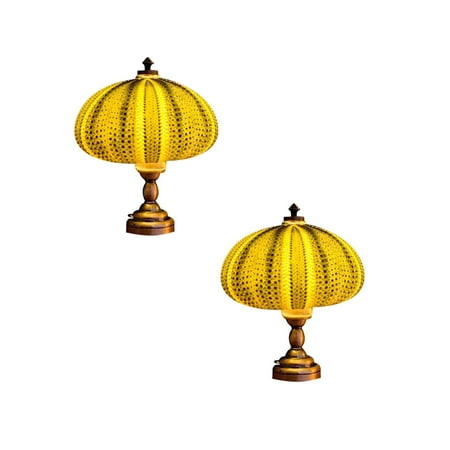 

small bedside lamps set of 2 boho for Living Room Desk Night Light Home Office Sea Urchin Night Light Mini Desktop Doll House Lamp Accessories Ornaments *2PCS for college dorm room