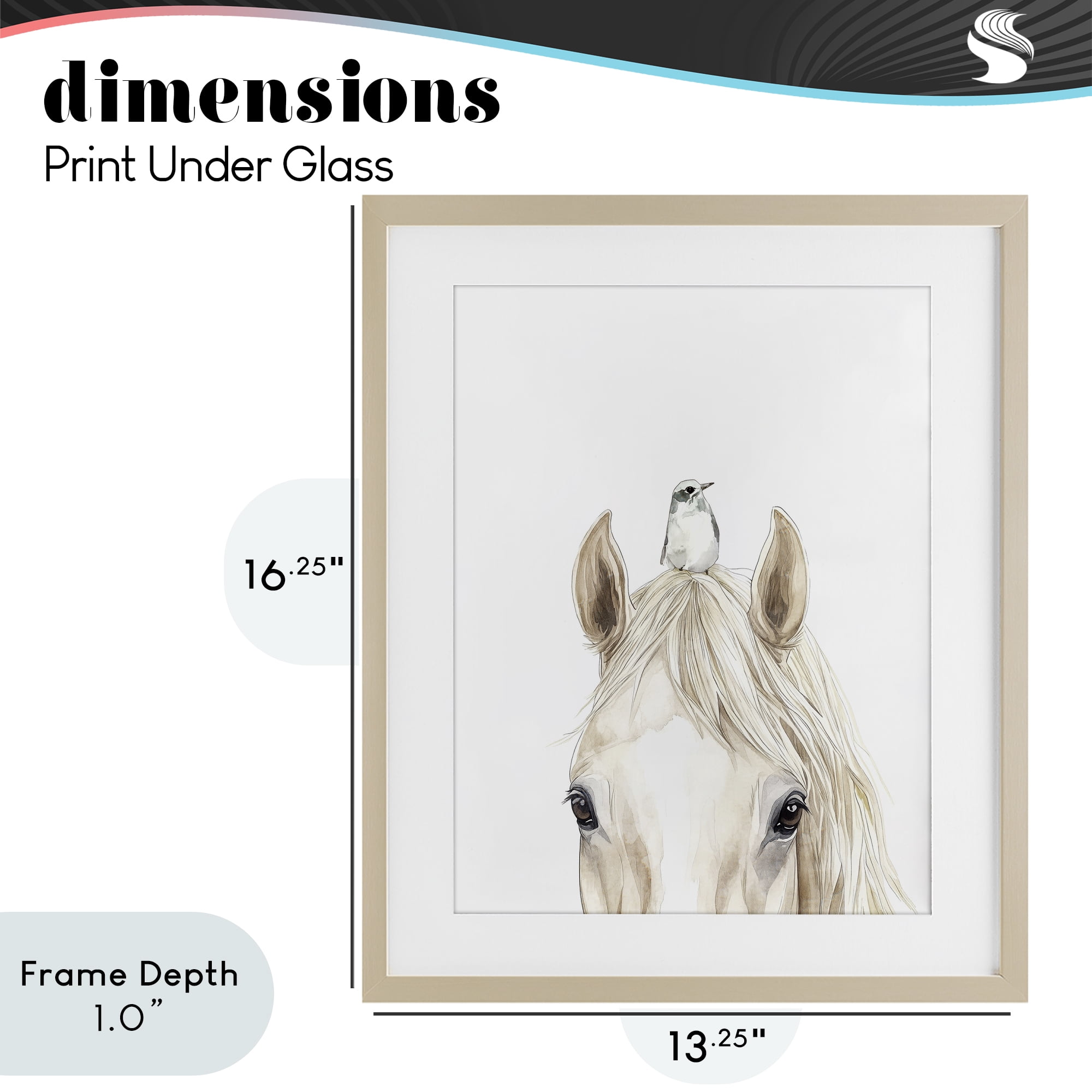 Stupell Industries Unexpected Guest Animals Birch Framed Print Under Glass, design by Svetlana Aleynikova