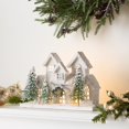 thumbnail image 3 of Melrose LED Lighted Flocked Holiday Village Christmas Decoration - 12.5"", 3 of 3