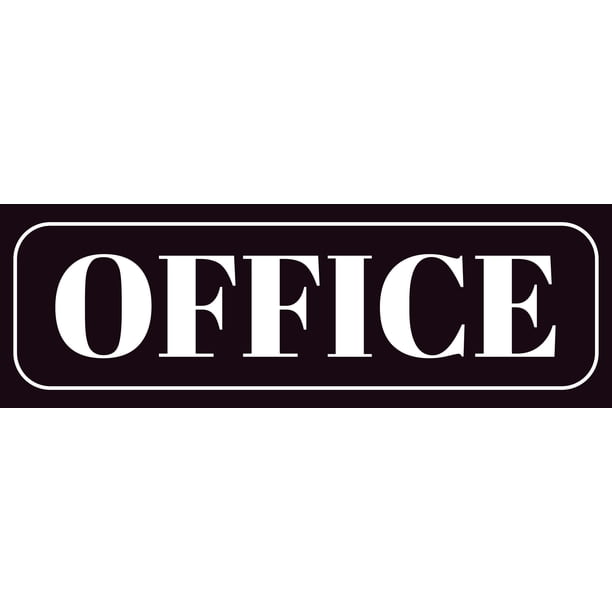 Letrero de oficina acrílico para puerta «OFFICE», 23 x 7,6 cm