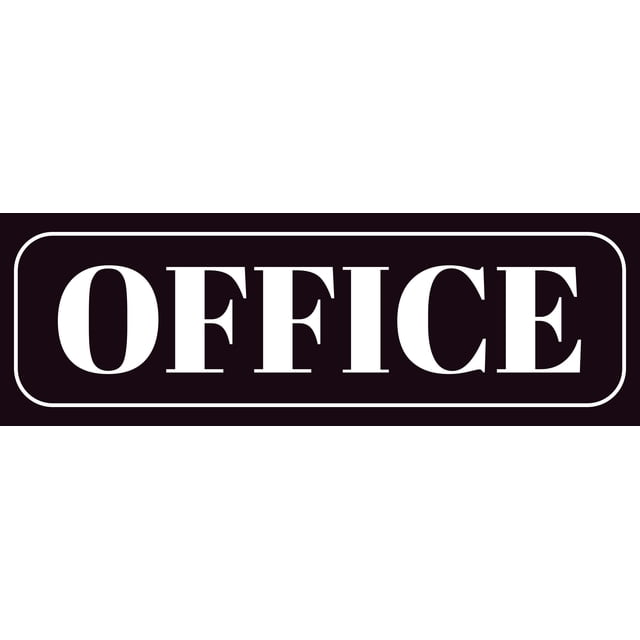 Letrero de oficina acrílico para puerta «OFFICE», 23 x 7,6 cm