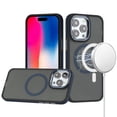 thumbnail image 5 of For Apple iPhone 13 Pro Max Frosted Translucent Back Hybrid with Magnetic Circle MagSafe Compatible, Military Grade Shockproof Cover ,Xpm Phone Case [ Blue ], 5 of 9