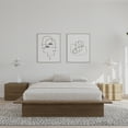 thumbnail image 2 of Nexera Malibu Queen Size Platform Bed, Brown Oak, 2 of 9