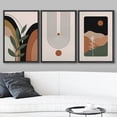 thumbnail image 2 of wall26 Framed Wall Art Print Set Brown Plant and Polygon Variety Abstract Shapes Illustrations Modern Art Boho Colorful Multicolor for Living Room, Bedroom, Office - 16"x24"x3 Black, 2 of 5