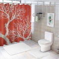 thumbnail image 7 of Awypu Ocean Coral Tropical Sea Coral Reef Nature Bathroom Shower Curtain Set with Hooks White, 7 of 7