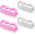 thumbnail image 1 of Larbois Mango Grip Cepillo de uñas Mano Cepillo de uñas Limpiador Kit de fregado Pedicura para dedos de los pies y uñas Hombres Mujeres (paquete de 4), 1 of 5