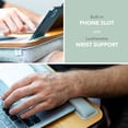 thumbnail image 5 of Rossie Home Premium Wood Lap Desk with Wrist Rest, Mouse Pad and Phone Holder, Natural Acacia, 5 of 7