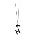 thumbnail image 1 of Accesorios de colgante para espejo retrovisor del coche con diamante de metal y rhinestone en forma de la letra H, color negro, 1 of 6