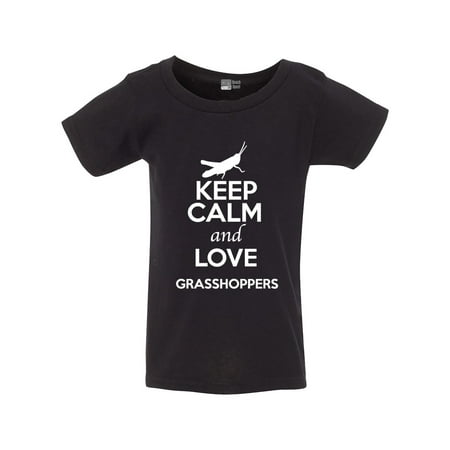 

Keep Calm And Love Grasshoppers Mantis Insect Lover Toddler Kids T-Shirt Tee