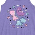 thumbnail image 2 of Instant Message - Stacked Girly Dinos - Toddler and Youth Girls A-line Dress, 2 of 5