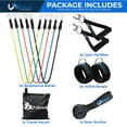 thumbnail image 5 of Fitteroy Home Gym Core Workout Resistance Bands Set - 5 Stackable Bands, Premium Exercise Handles, Ankle Straps, Door Anchor, 5 of 8