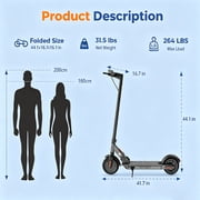 iScooter Foldable Electric Scooter for Teen Adult,500W Peak,19Miles,8.5 Solid Tires Commuter E-Scooter with APP & Cruise Control