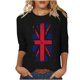 thumbnail image 2 of Fiudx Liquidación de Ofertas Flash Blusas de Manga 3/4 para Mujer, Camisa con Estampado Vintage, Informal, Manga 3/4, Cuello Redondo, Blusa Estilo Túnica Boho, 2 of 4