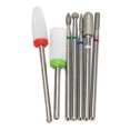 thumbnail image 1 of Nail Art Drill Bits, Rotatable Long Lasting Professional Rough Surface Nails Drill Bits 7pcs  for Home, 1 of 7